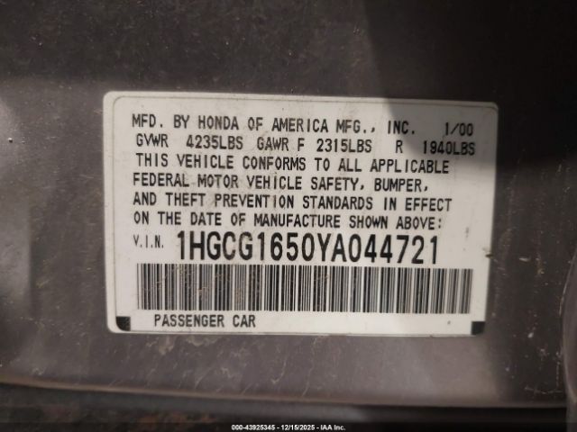 Honda Accord 3.0 Ex Image 5